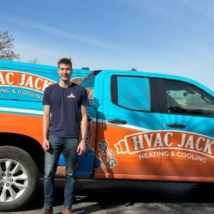 HVAC Jack in front of his truck
